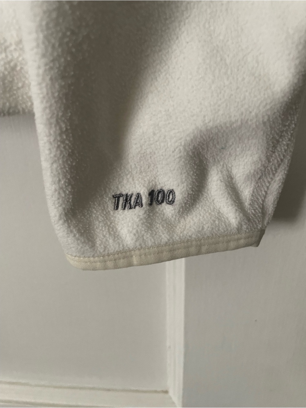 The North Face TKA 100 Glacier Women's Full Zip White Hooded Fleece Jacket Sz M - Picture 3 of 5
